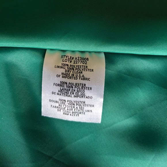 Brand-New! Deep Sea Green Satin Dress - Size 4, Betsy & Adam A-Line, Prom Formal - Picture 13 of 14